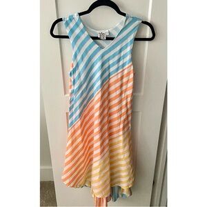 Parsley & Sage Pastel Striped Sleeveless Summer Dress